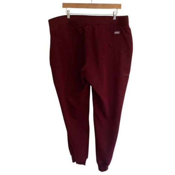Figs Zamora Jogger Scrub Pants in Burgundy XXL - Picture 4 of 5